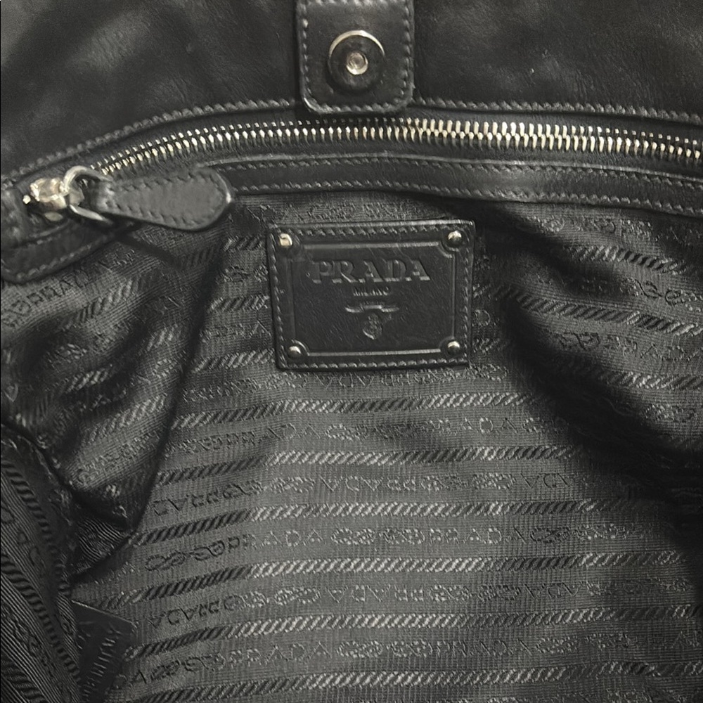 Prada Black Shoulder Bag with Silver Hardware - Picture 4 of 4
